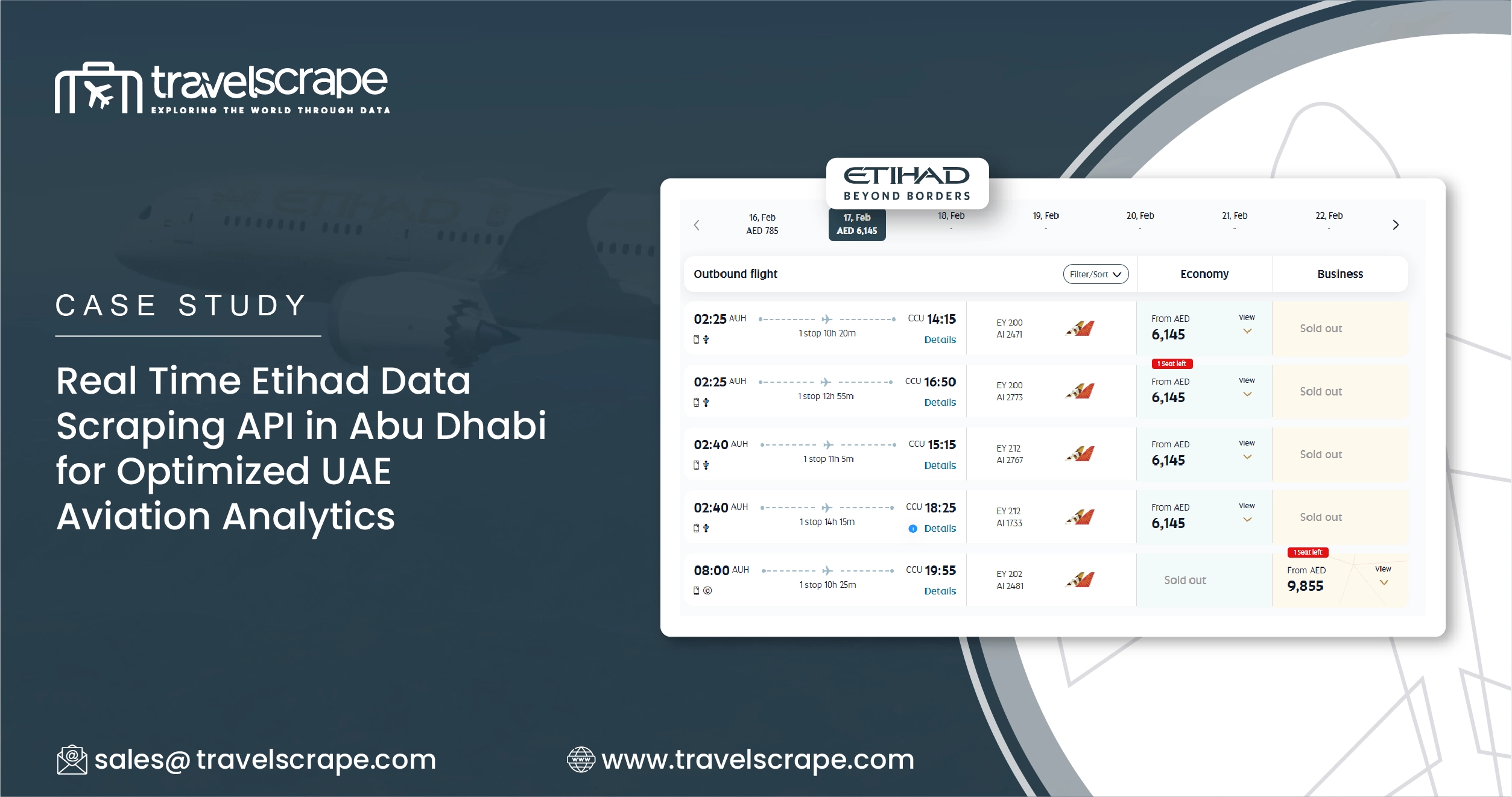 Real Time Etihad Data Scraping API in Abu Dhabi